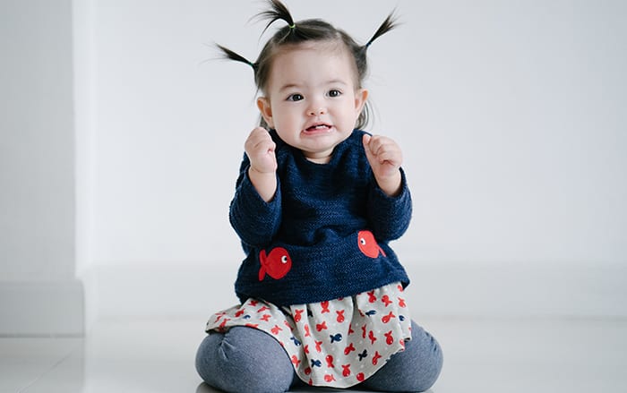 Portrait Of A Cute Toddler Girl Grimacing Samitivej